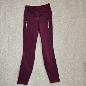 Member's Mark Women's High Rise Extra Warm Leggings Small Maroon‎ New